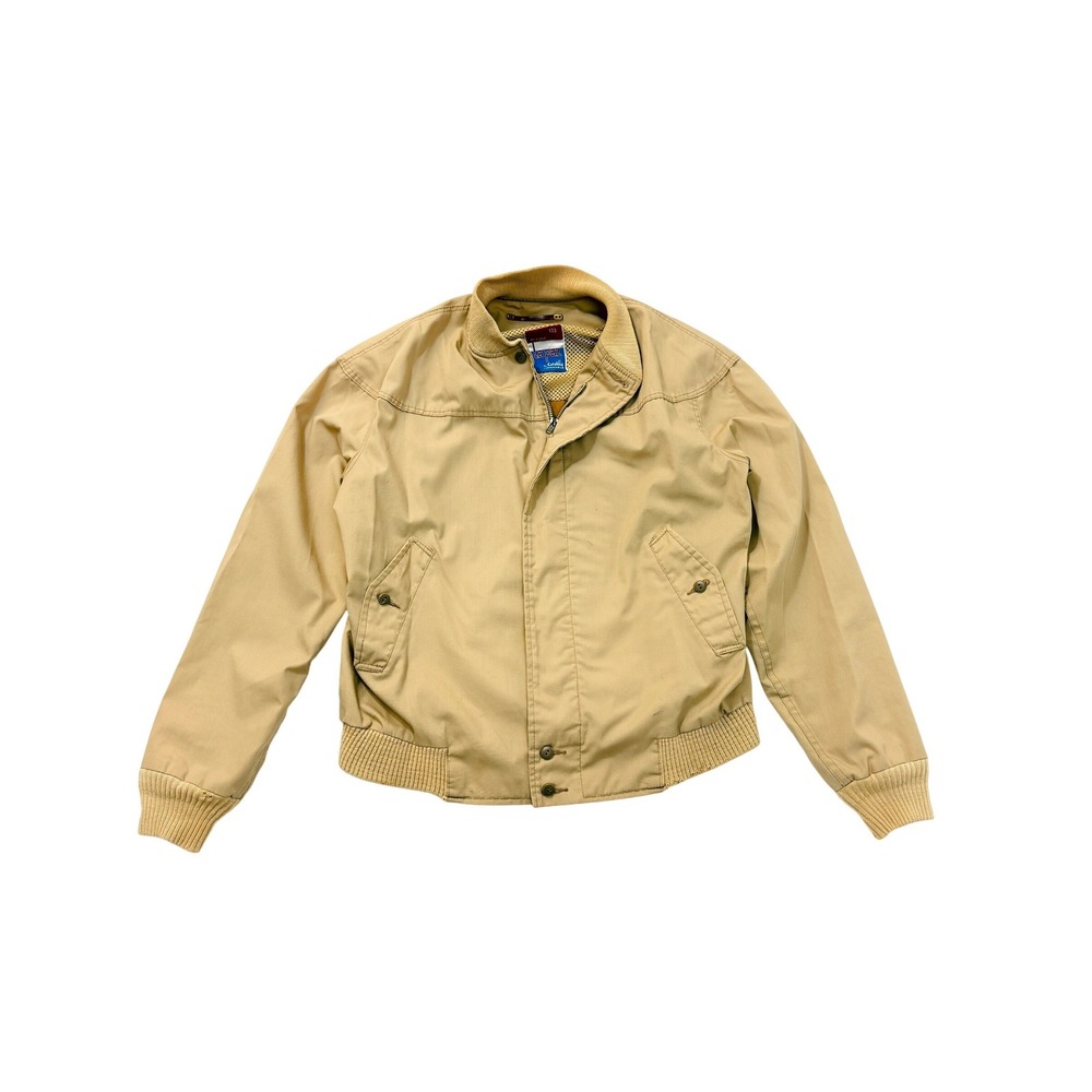 Vintage 70s La Paz by Catalina Bomber Jacket Tan Mens Size 38 Casual Outerwear